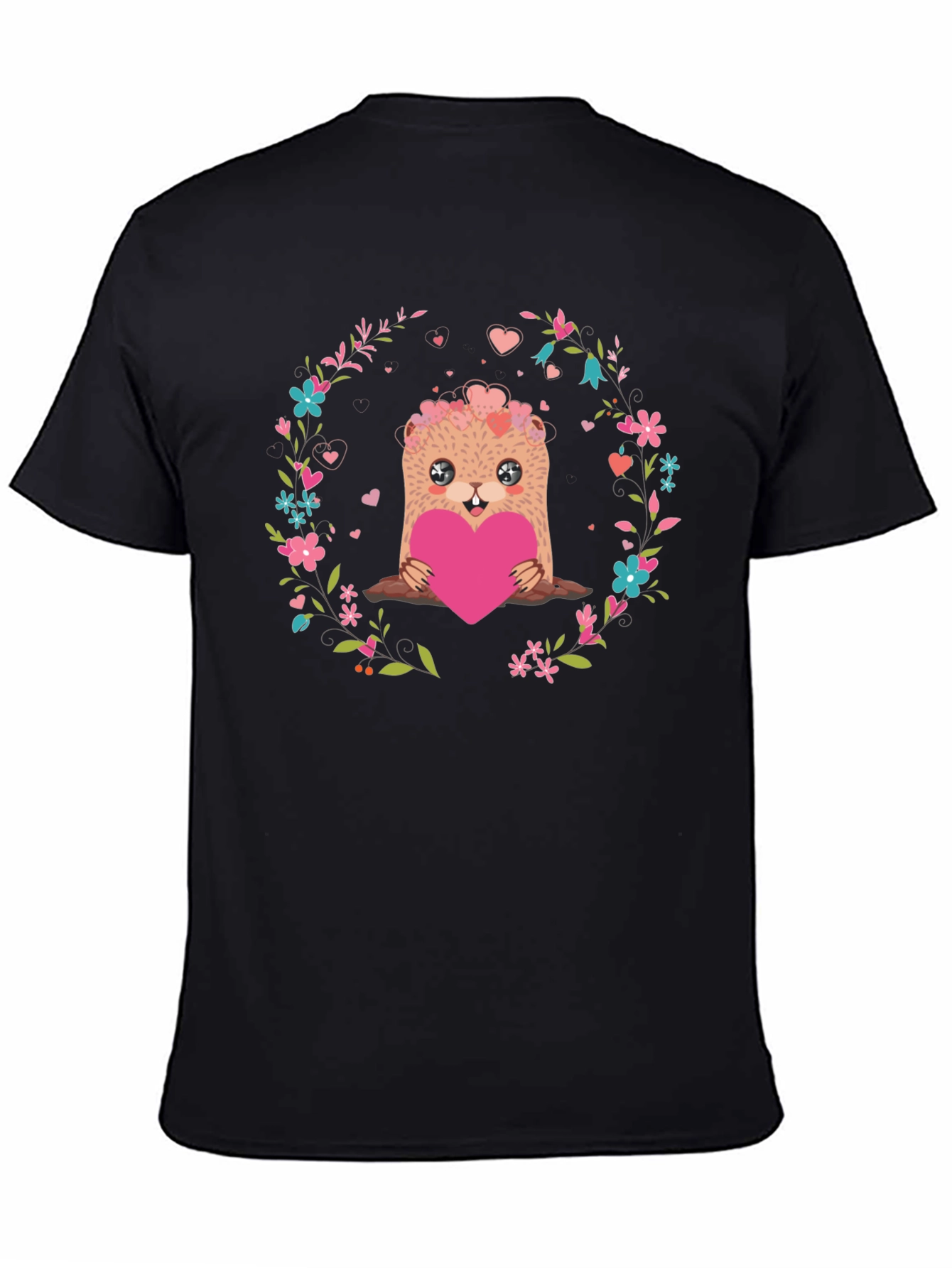 Cute Otter Heart Valentines Day T-Shirt