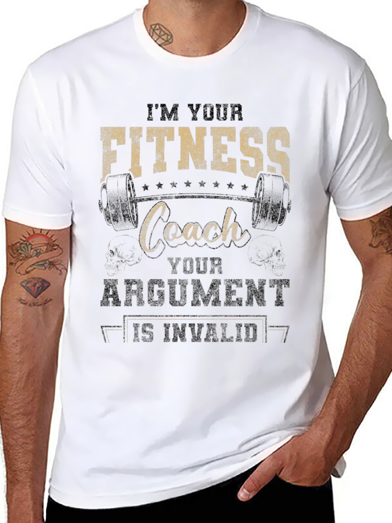 Fitness Coach T-Shirt - Im Your Coach Argument Invalid