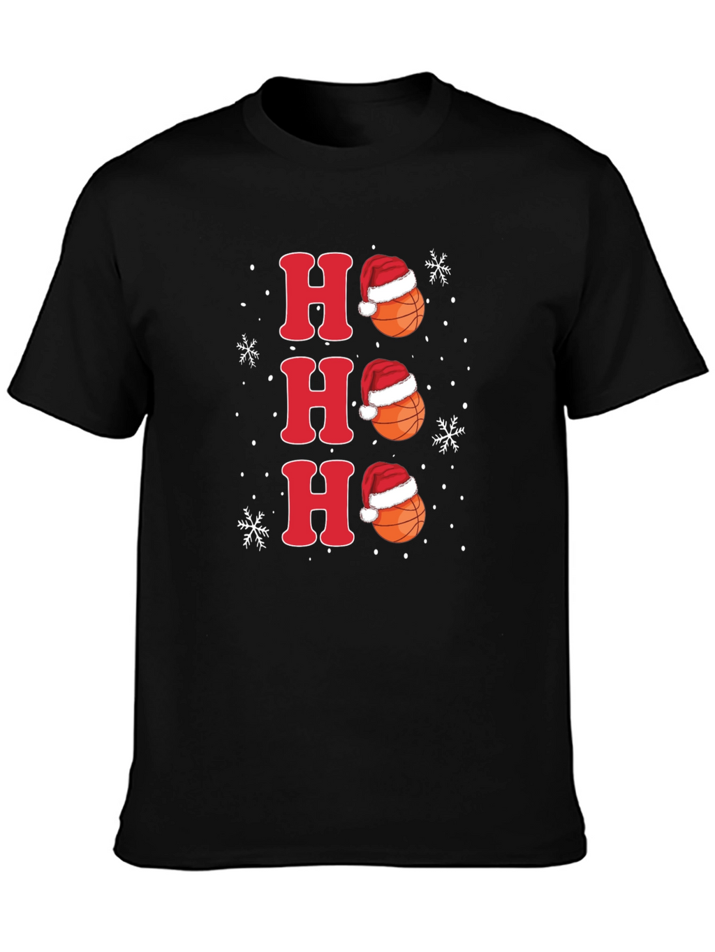 Ho Ho Ho Basketball Christmas Holiday Tee