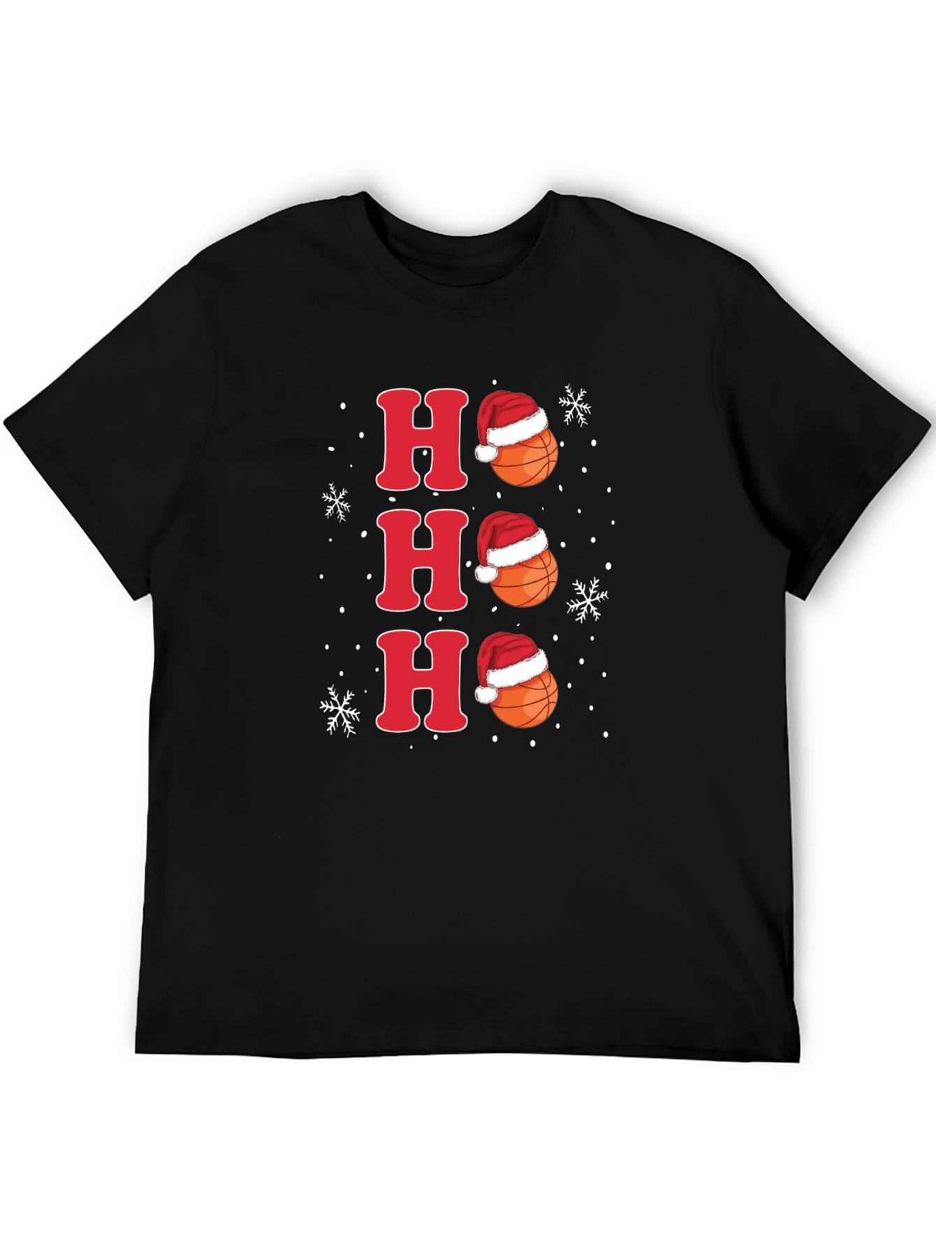 Ho Ho Ho Basketball Christmas Holiday Tee