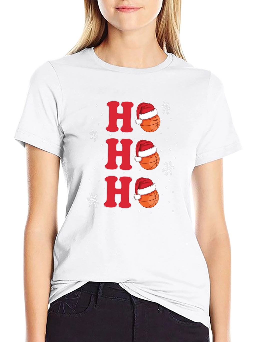 Ho Ho Ho Basketball Christmas Holiday Tee