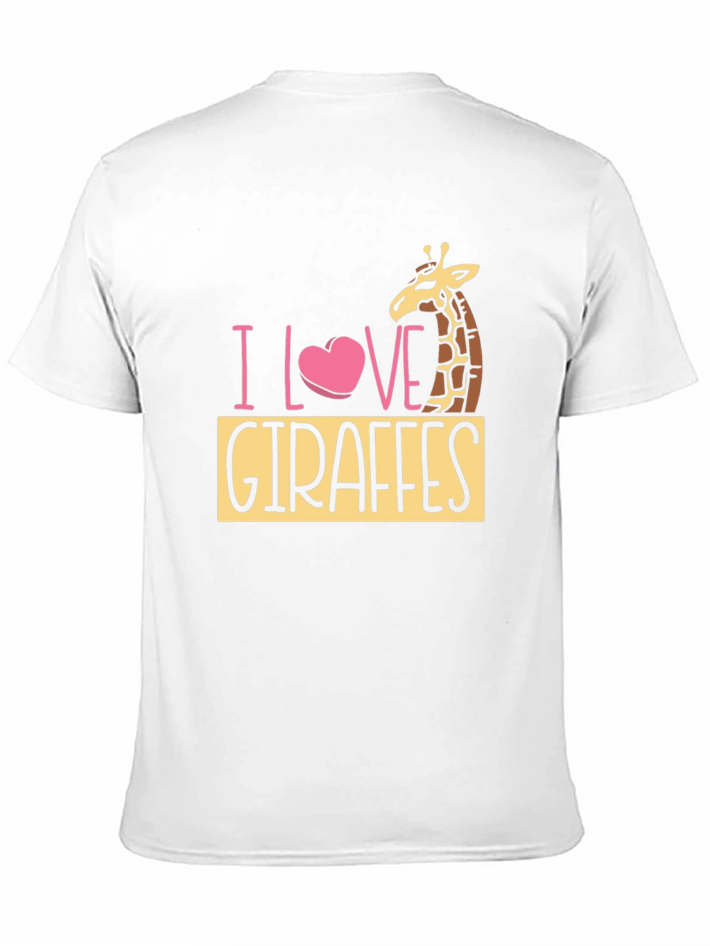 I Love Giraffes Black T-Shirt - Animal Lover Tee