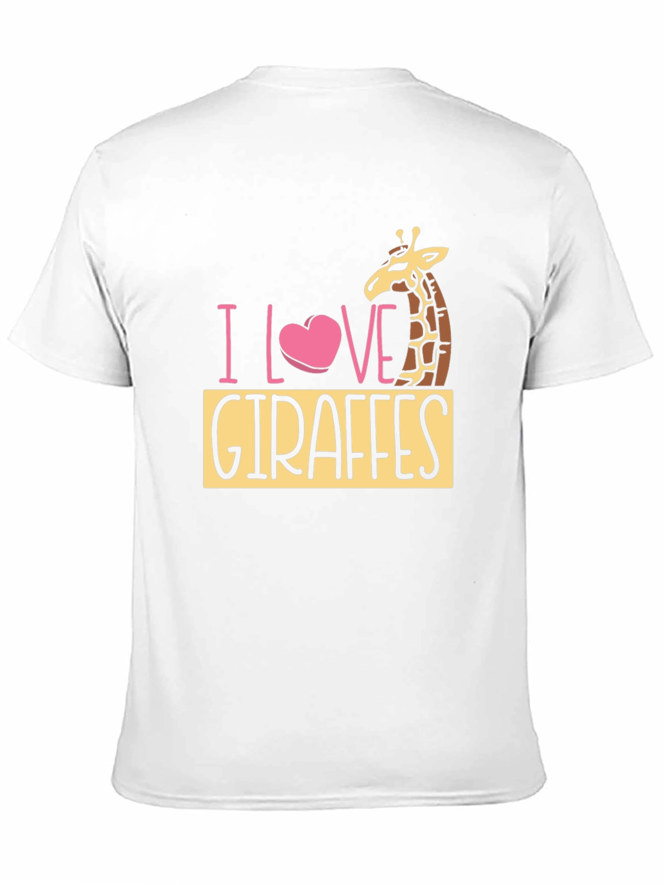 I Love Giraffes Black T-Shirt - Animal Lover Tee