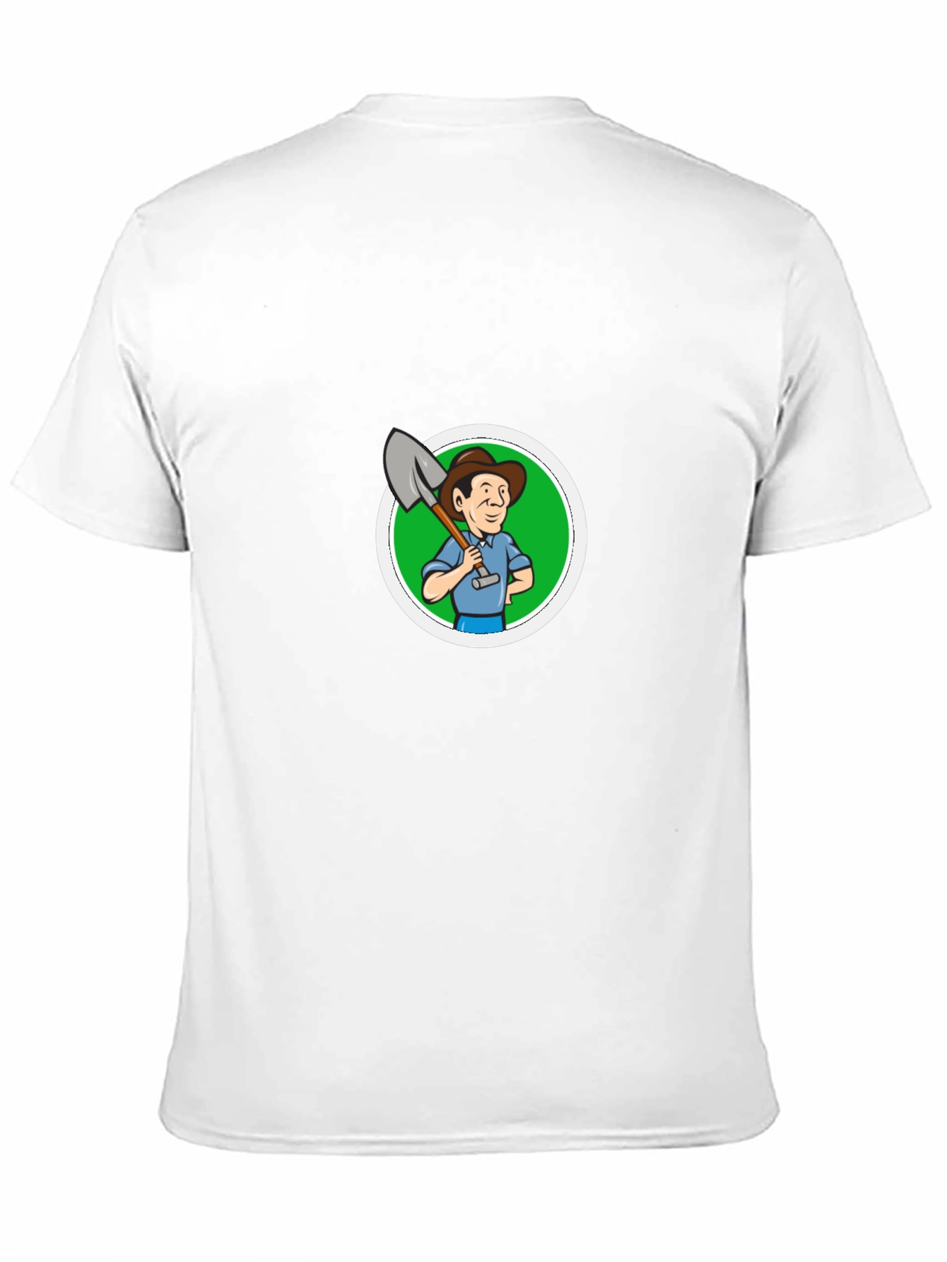 Cartoon Farmer Graphic Black T-Shirt