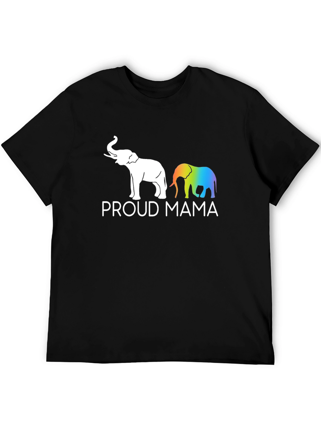 Proud Mama Elephant Rainbow Graphic Tee