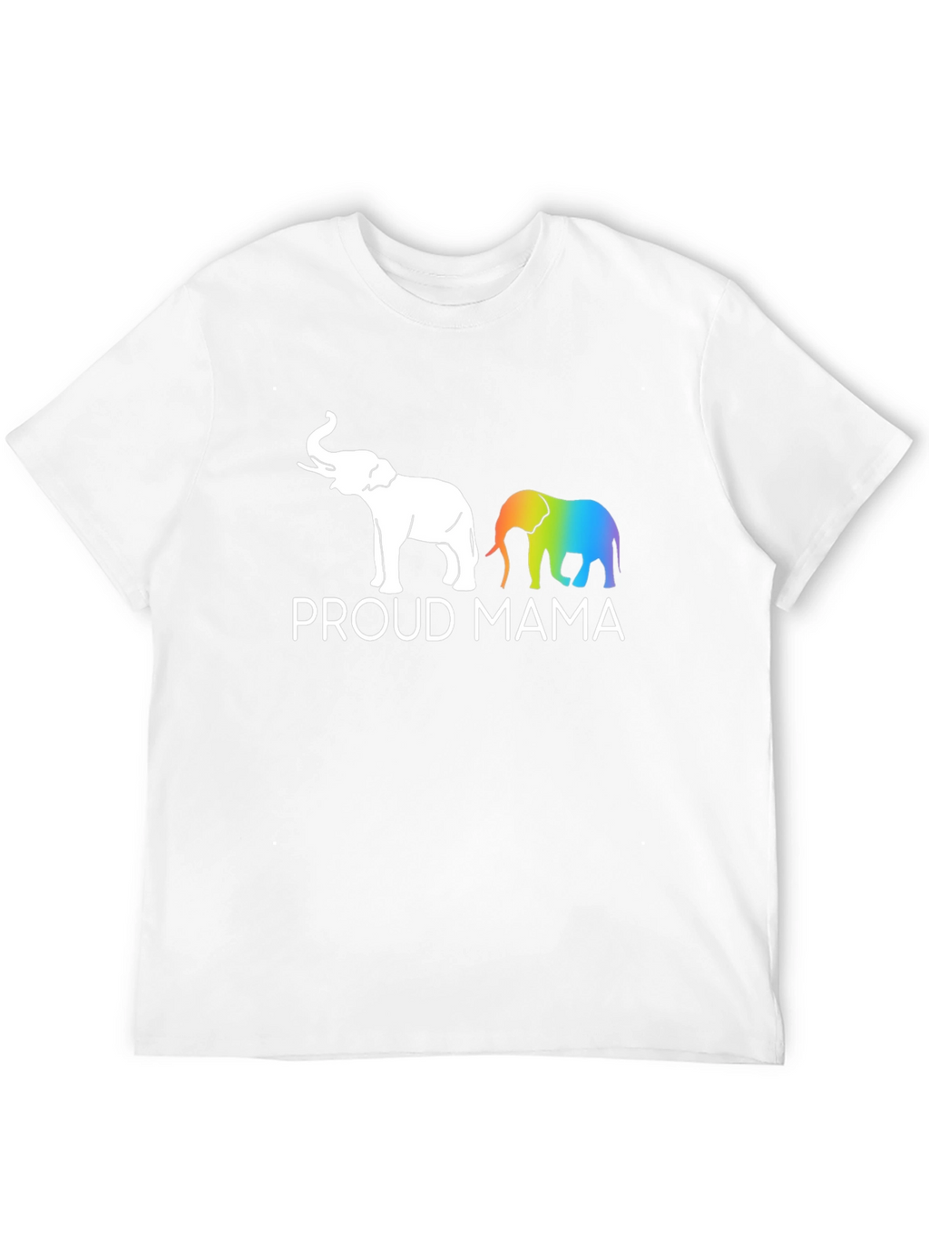 Proud Mama Elephant Rainbow Graphic Tee