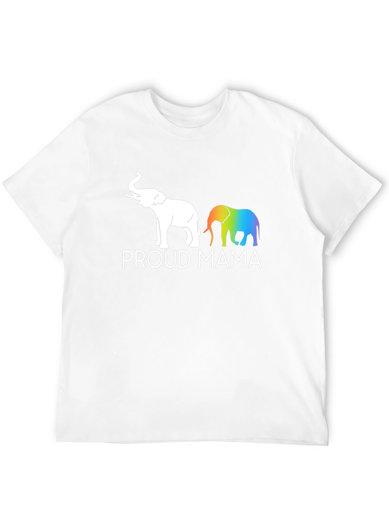 Proud Mama Elephant Rainbow Graphic Tee