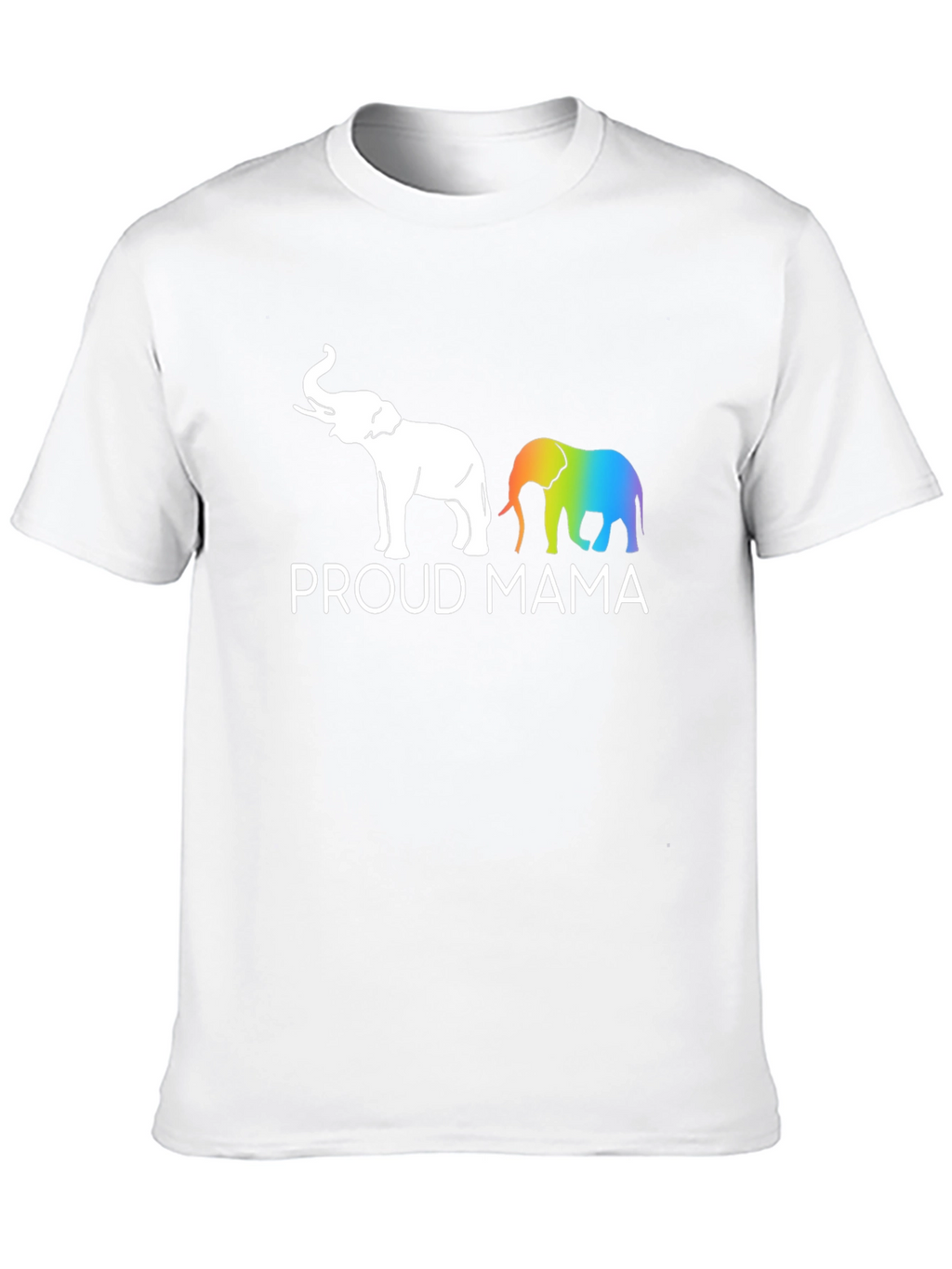 Proud Mama Elephant Rainbow Graphic Tee