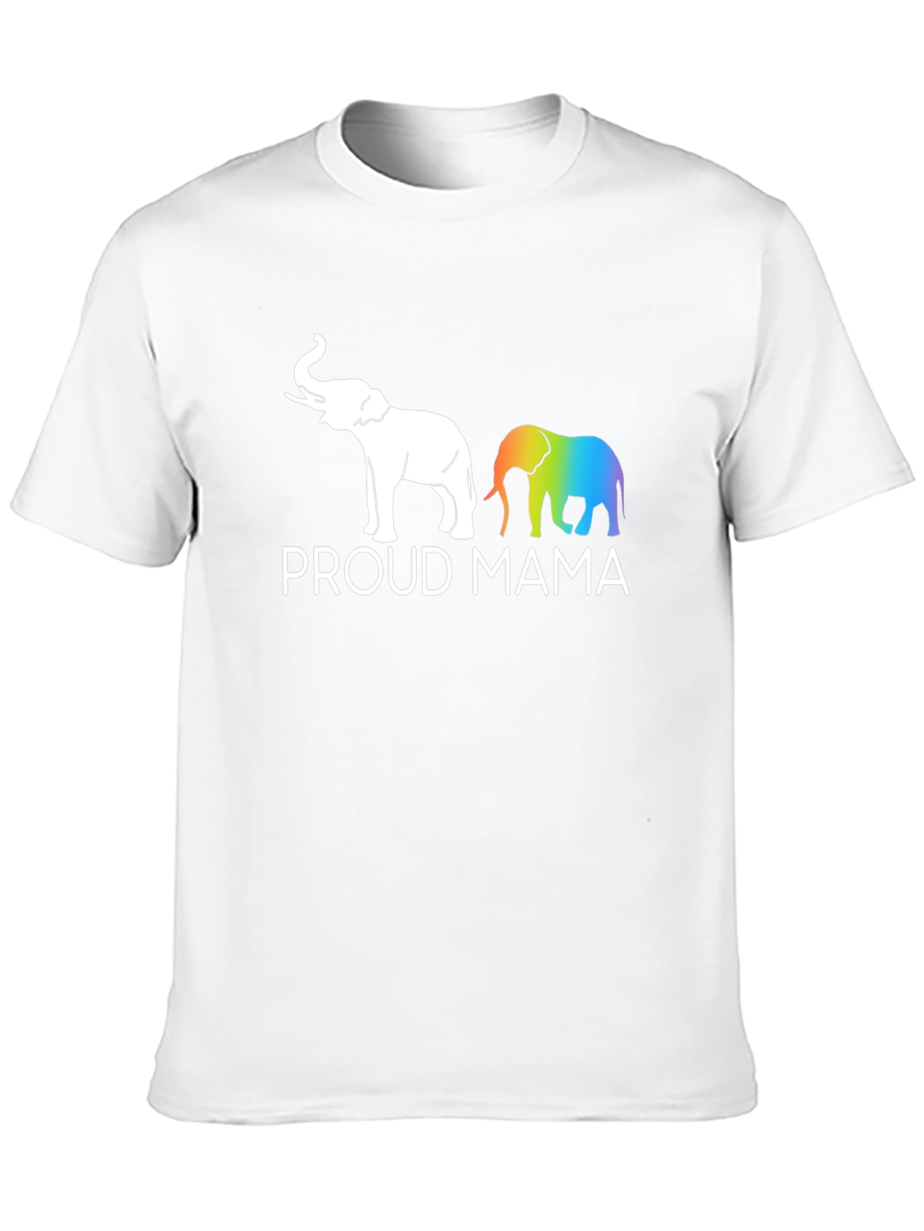 Proud Mama Elephant Rainbow Graphic Tee