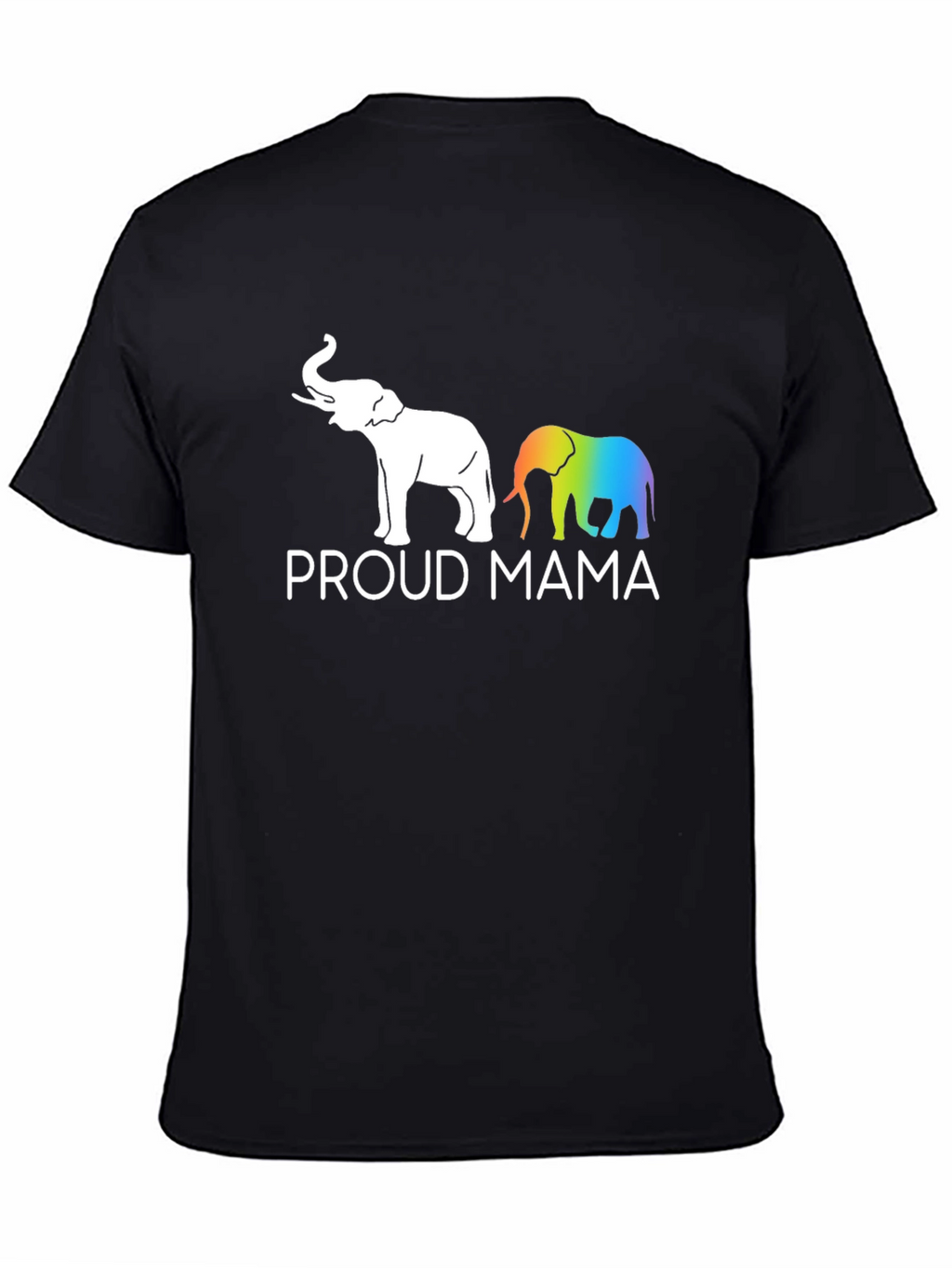 Proud Mama Elephant Rainbow Graphic Tee