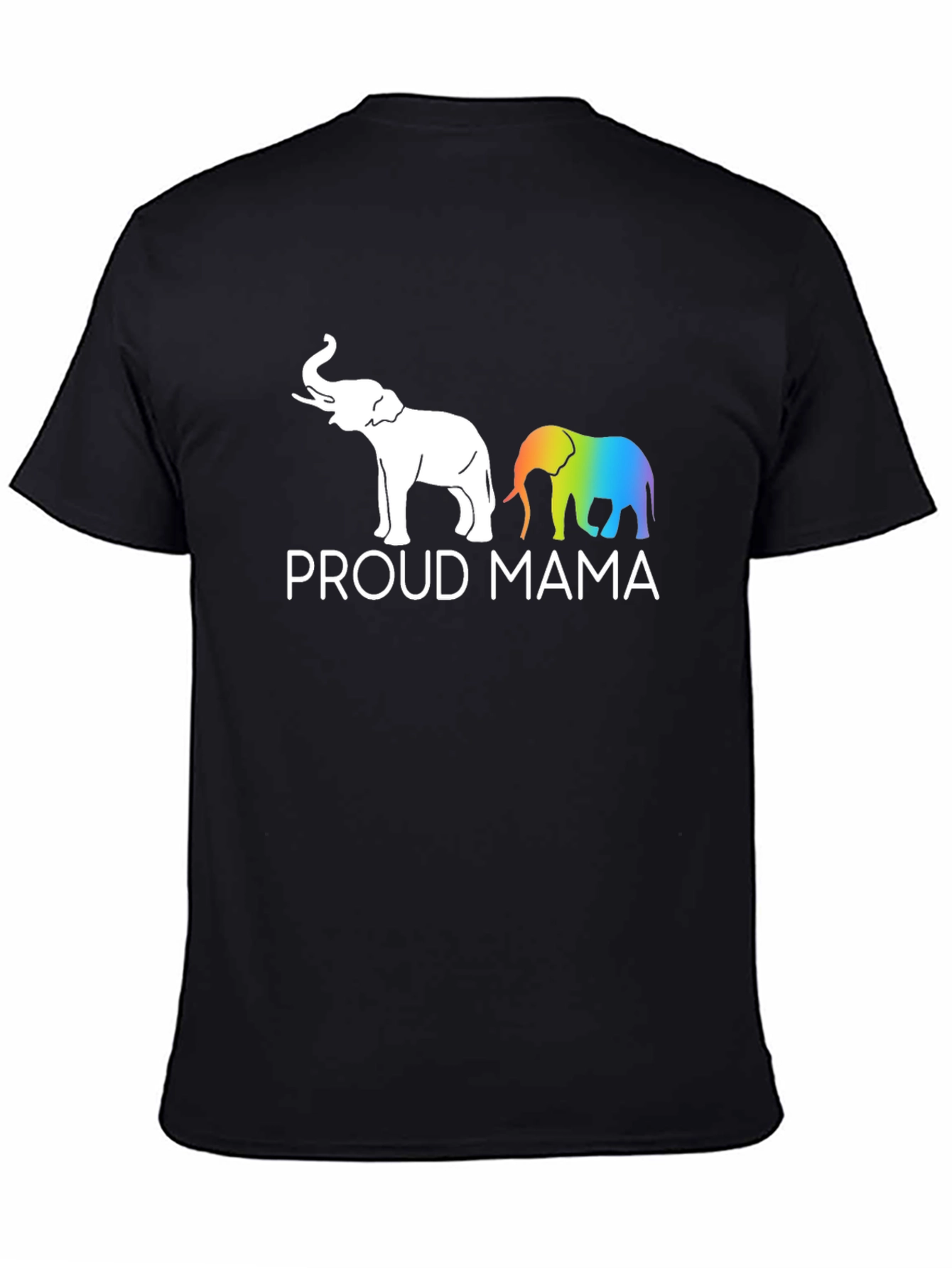 Proud Mama Elephant Rainbow Graphic Tee