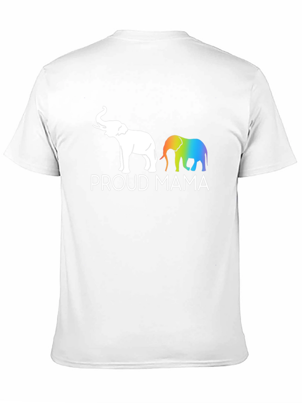 Proud Mama Elephant Rainbow Graphic Tee