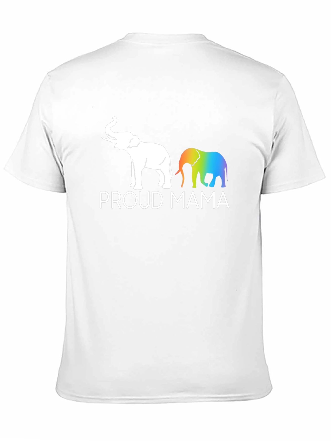 Proud Mama Elephant Rainbow Graphic Tee
