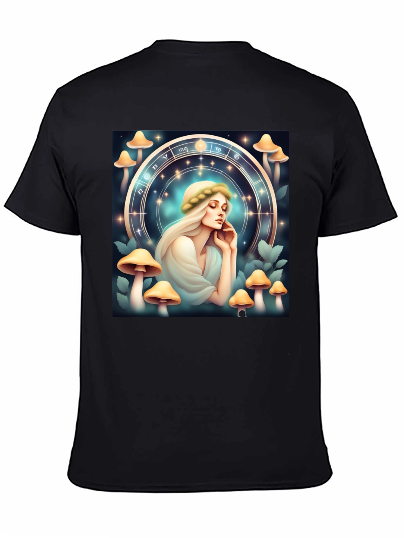 Mushroom Zodiac T-Shirt: Mystic Lady Graphic Tee