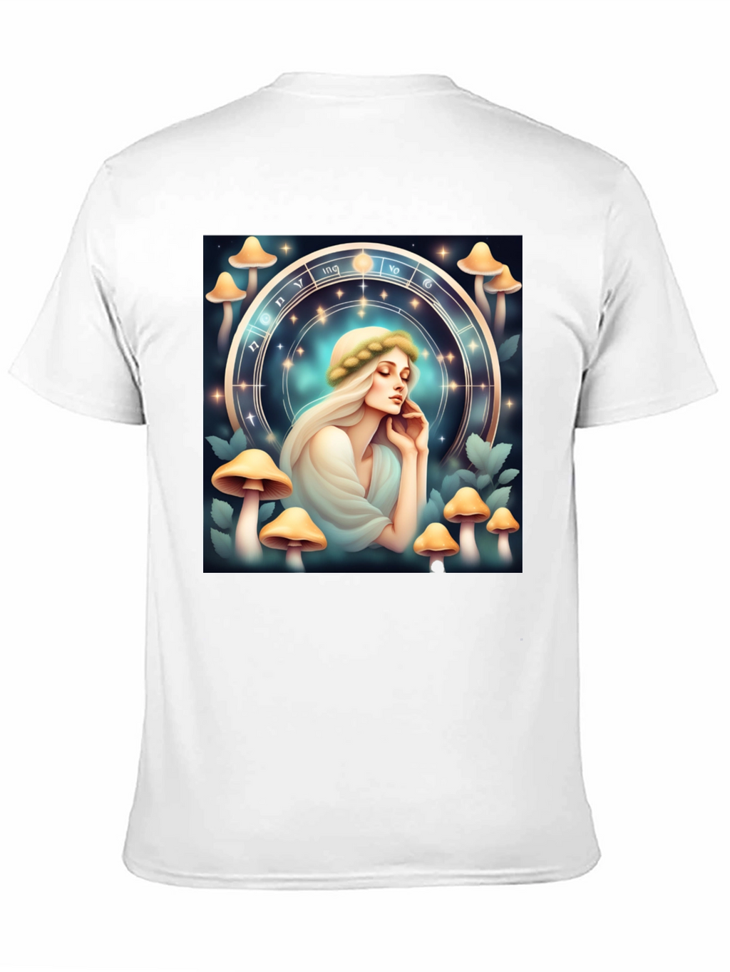 Mushroom Zodiac T-Shirt: Mystic Lady Graphic Tee