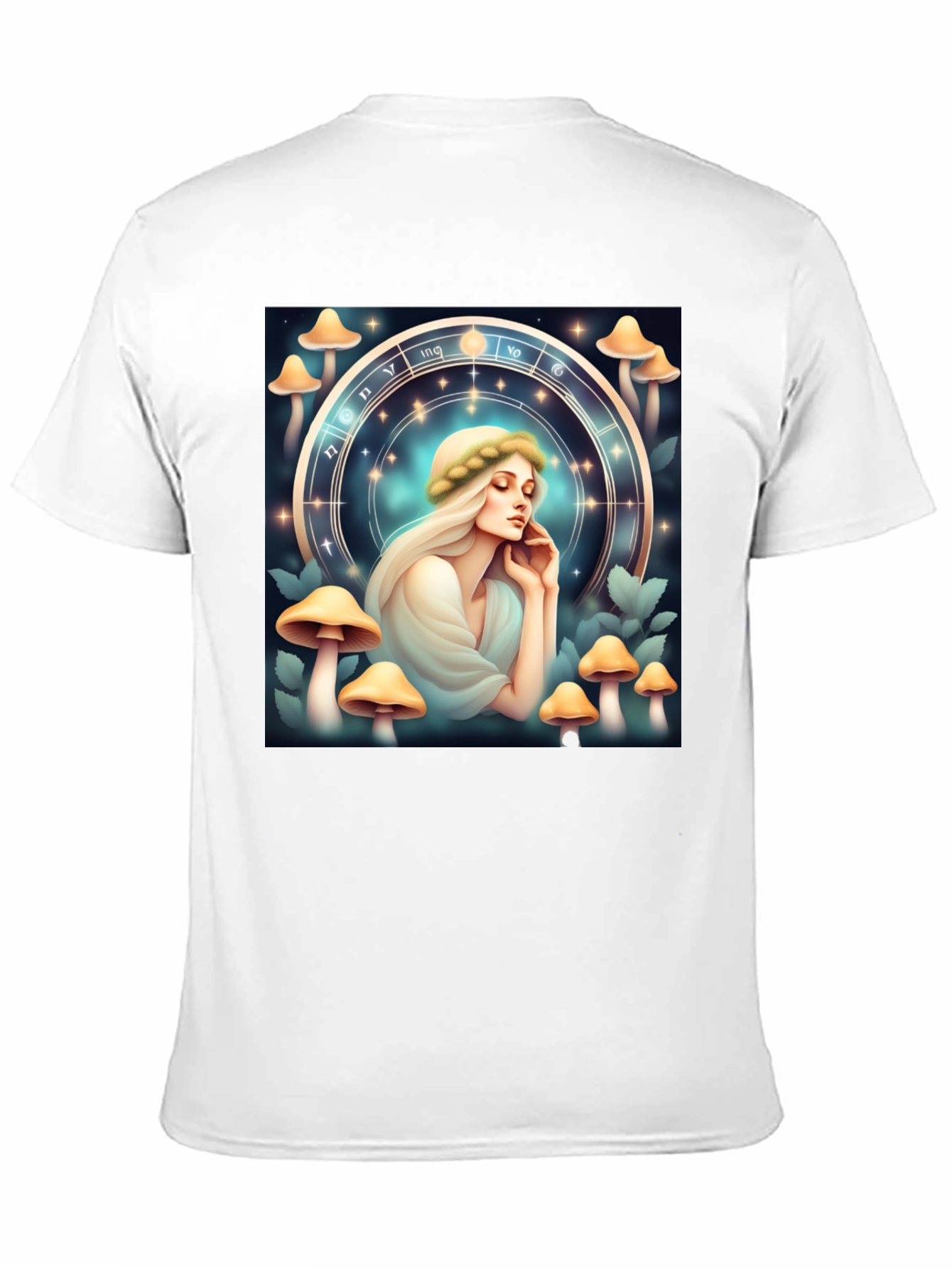 Mushroom Zodiac T-Shirt: Mystic Lady Graphic Tee