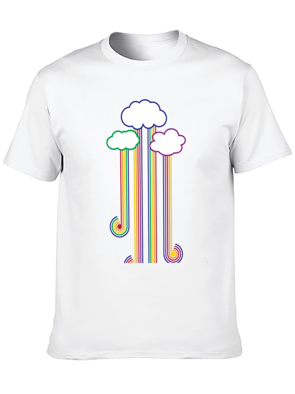 Rainbow Cloud T-Shirt - Retro Style