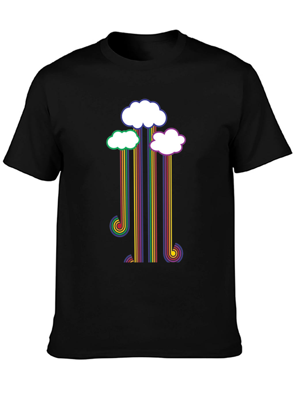Rainbow Cloud T-Shirt - Retro Style