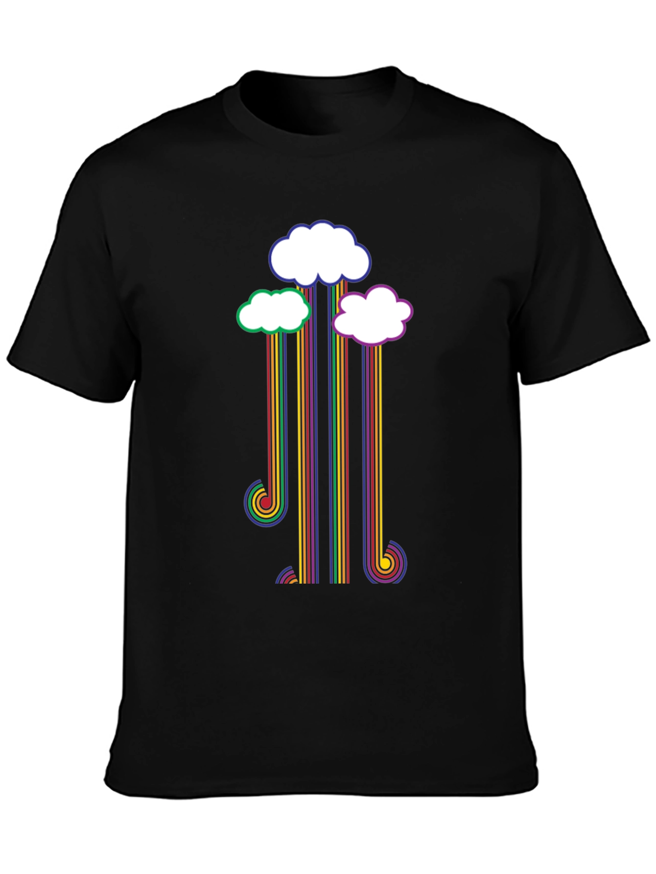 Rainbow Cloud T-Shirt - Retro Style