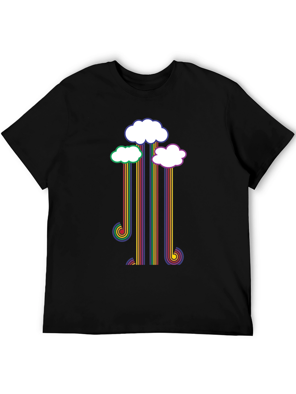Rainbow Cloud T-Shirt - Retro Style
