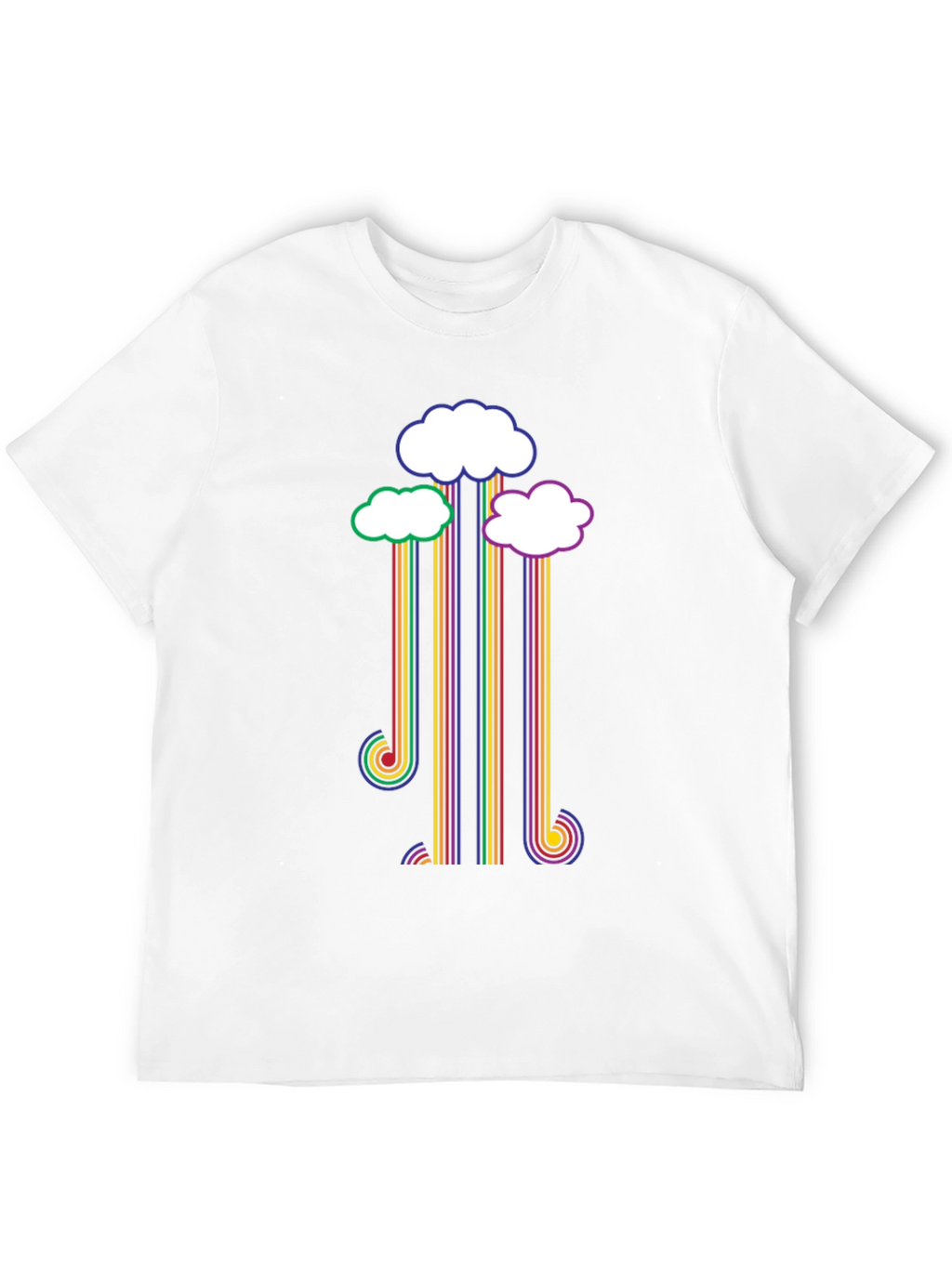 Rainbow Cloud T-Shirt - Retro Style