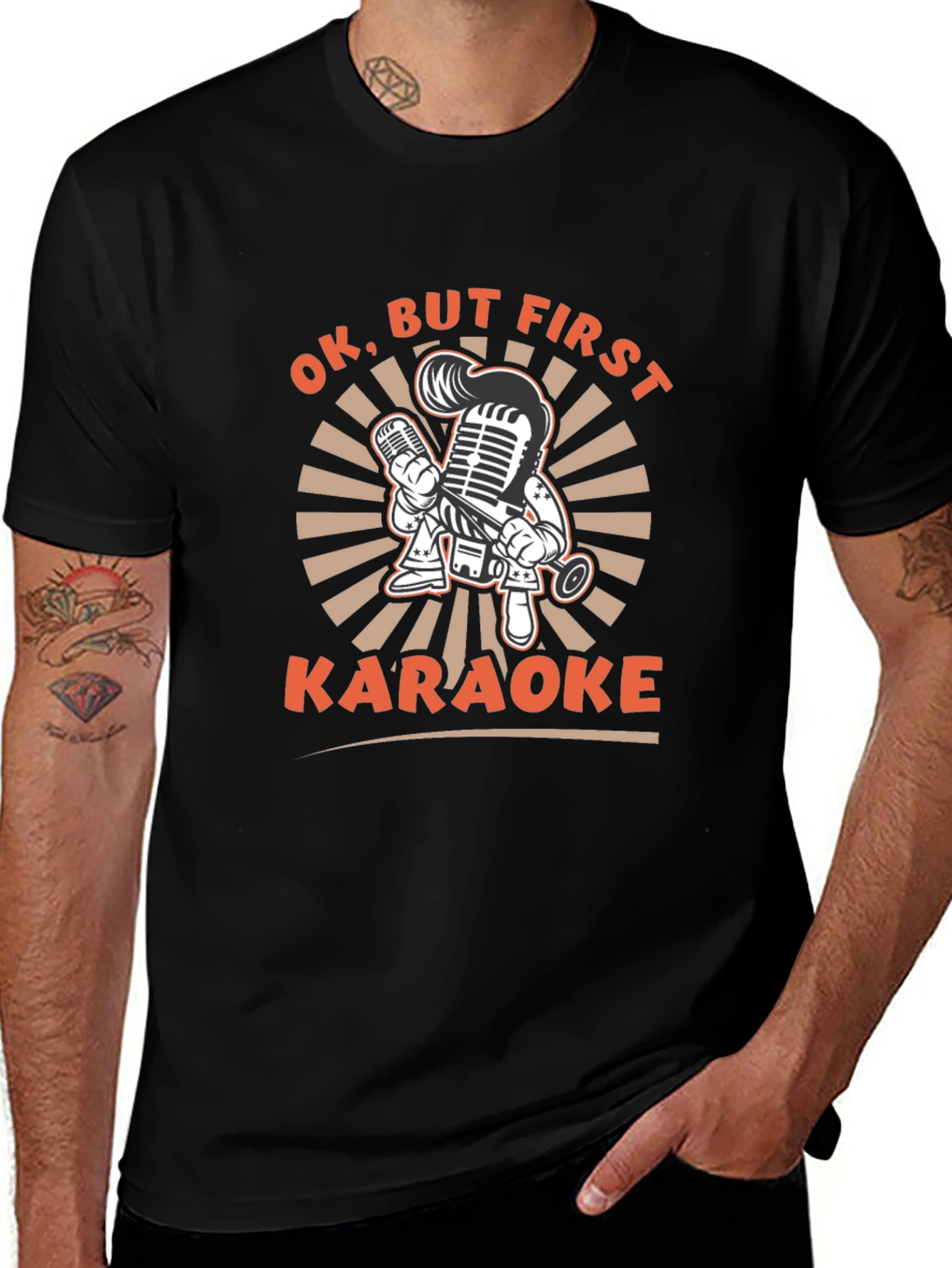 Karaoke Graphic Tee - Black T-Shirt