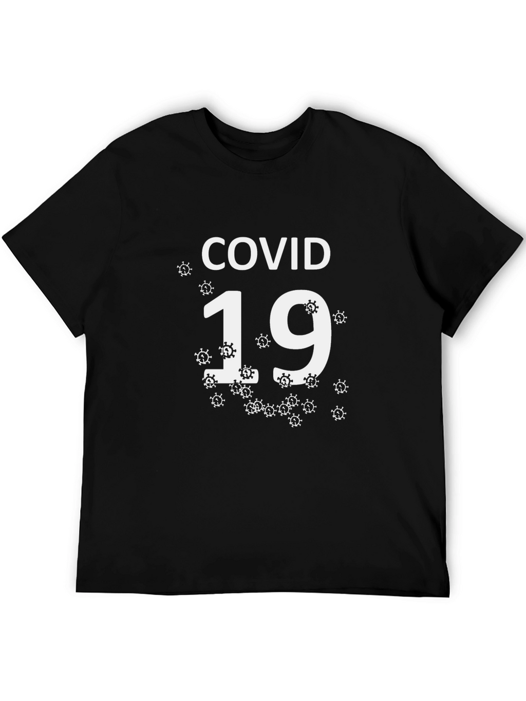 COVID-19 Graphic Tee - Black Crew Neck
