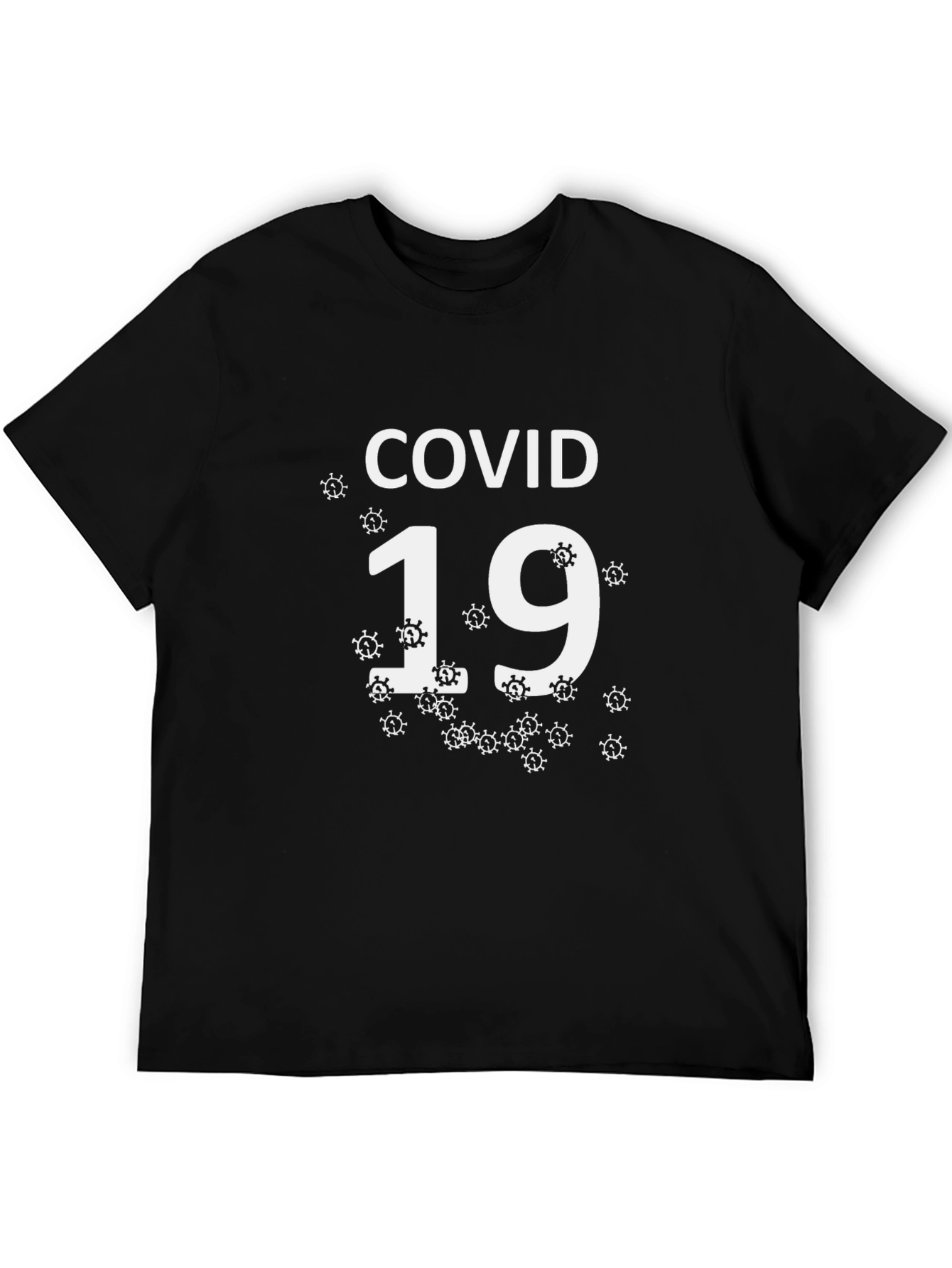 COVID-19 Graphic Tee - Black Crew Neck