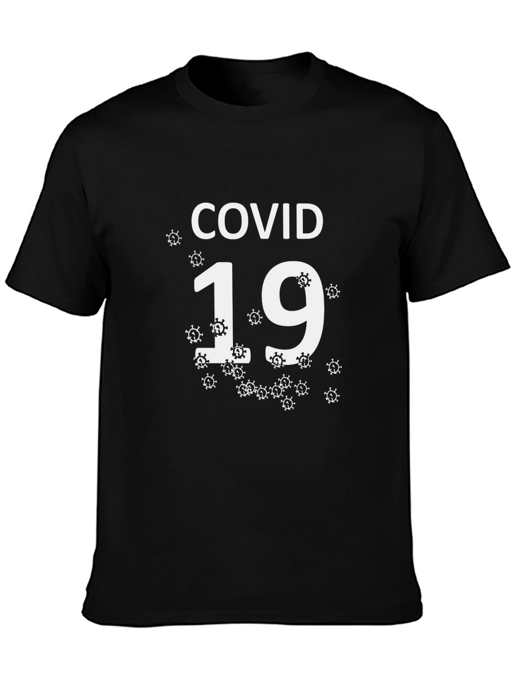 COVID-19 Graphic Tee - Black Crew Neck
