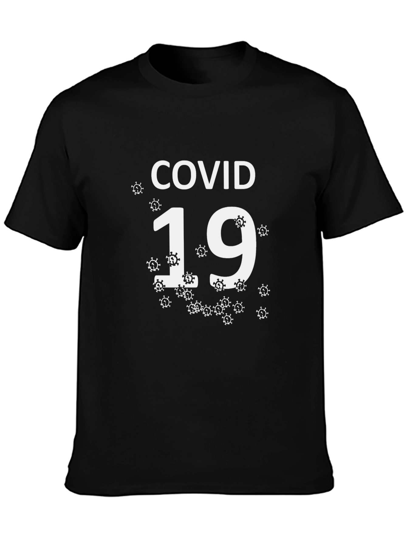 COVID-19 Graphic Tee - Black Crew Neck