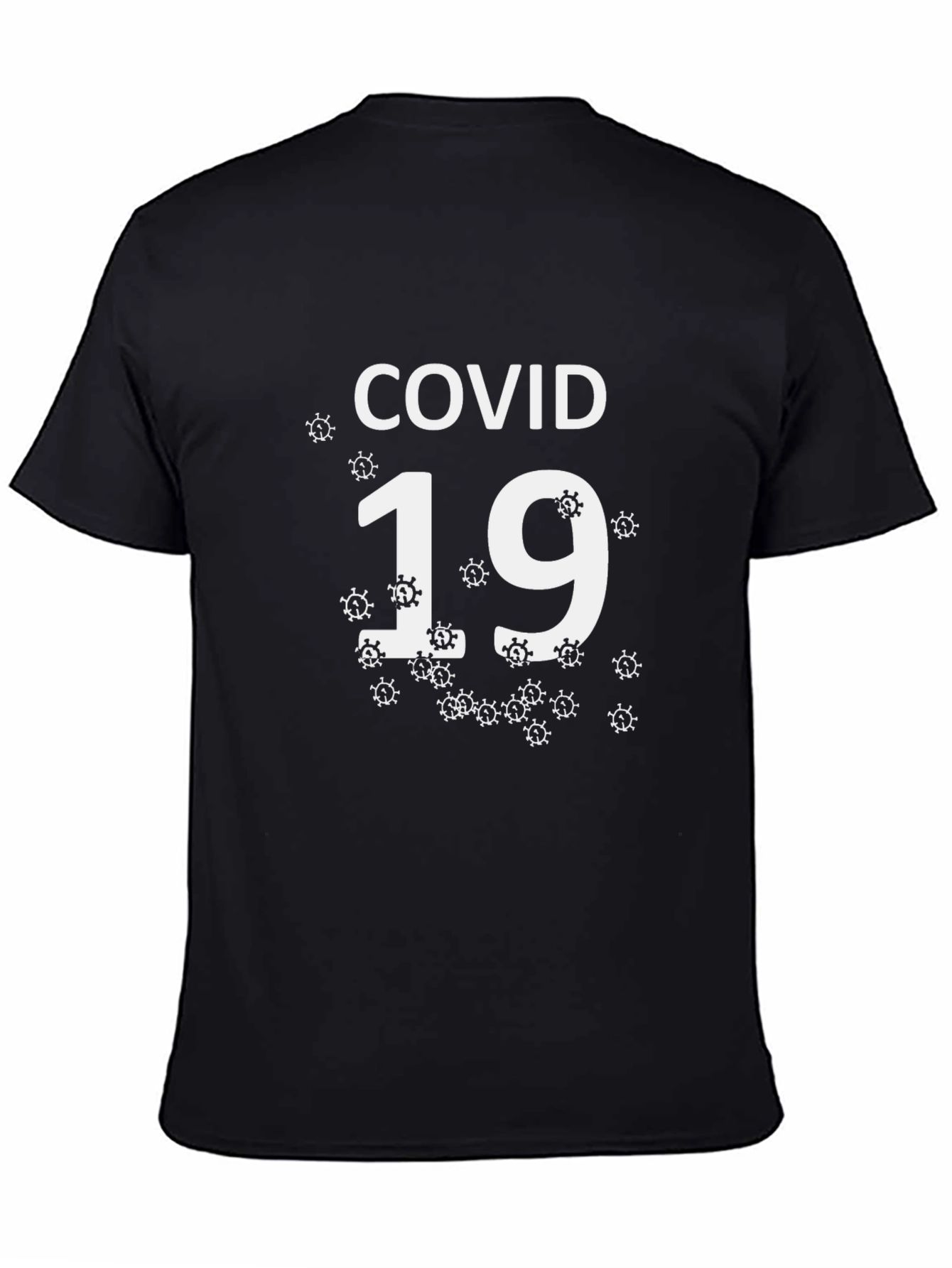 COVID-19 Graphic Tee - Black Crew Neck