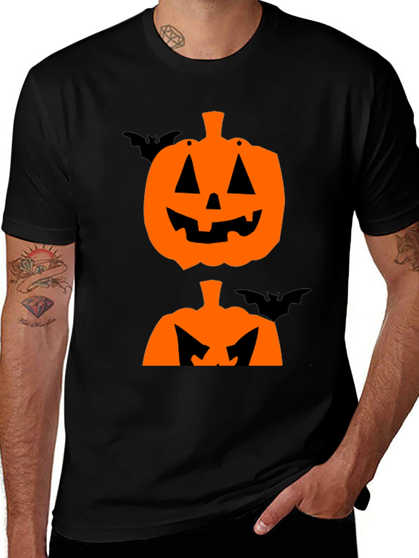Halloween Pumpkin Bat T-Shirt