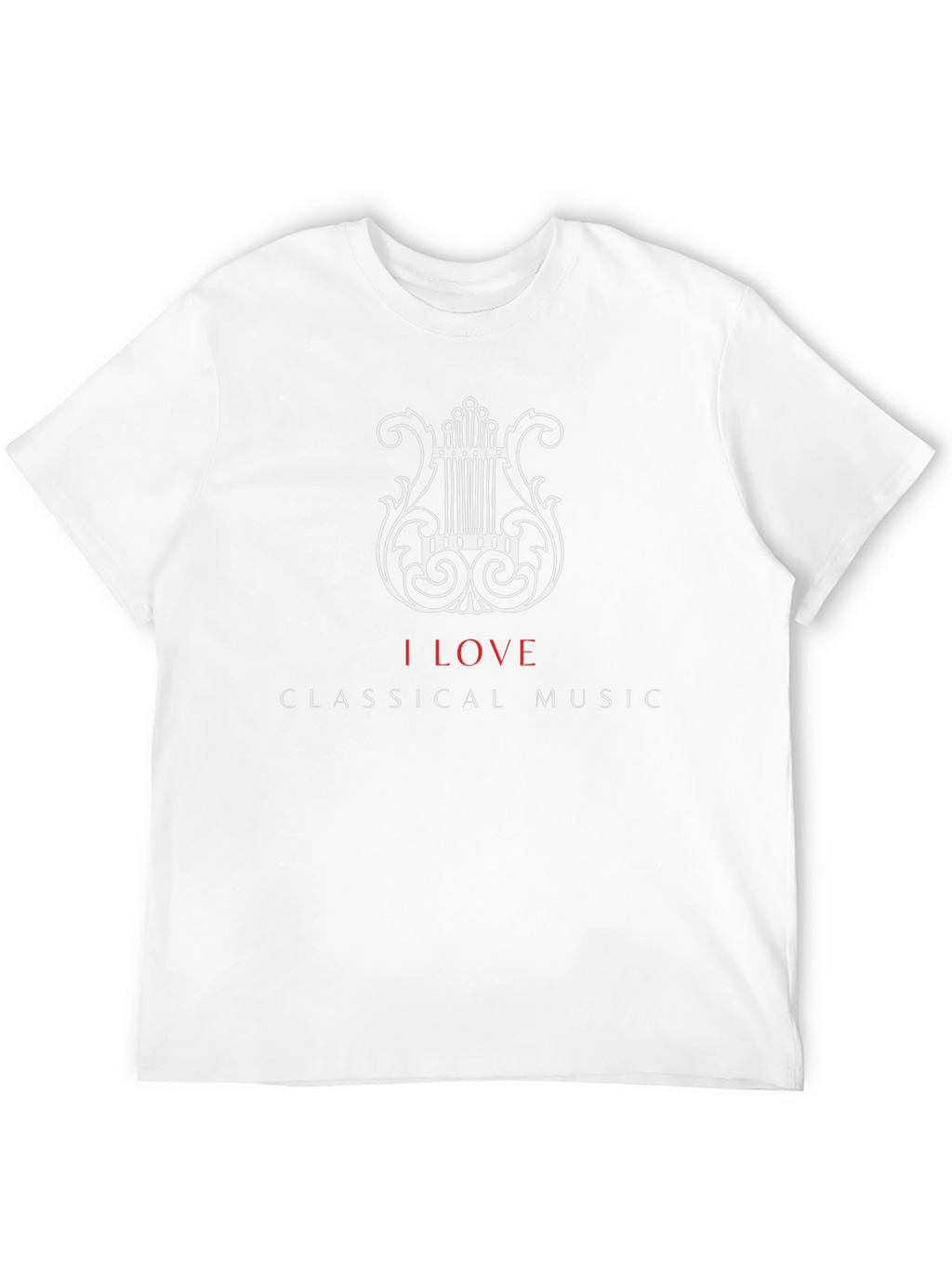 Classical Music Lover T-Shirt - Stylish Lyre Design