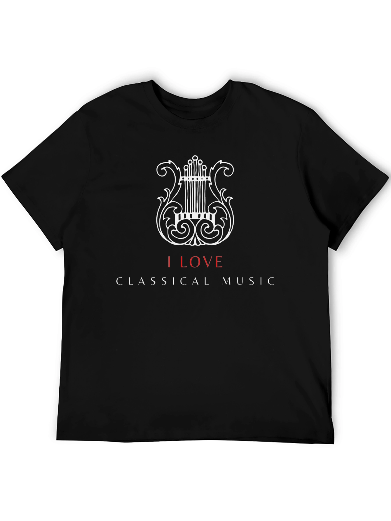 Classical Music Lover T-Shirt - Stylish Lyre Design
