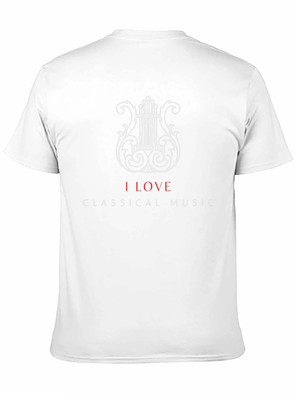 Classical Music Lover T-Shirt - Stylish Lyre Design