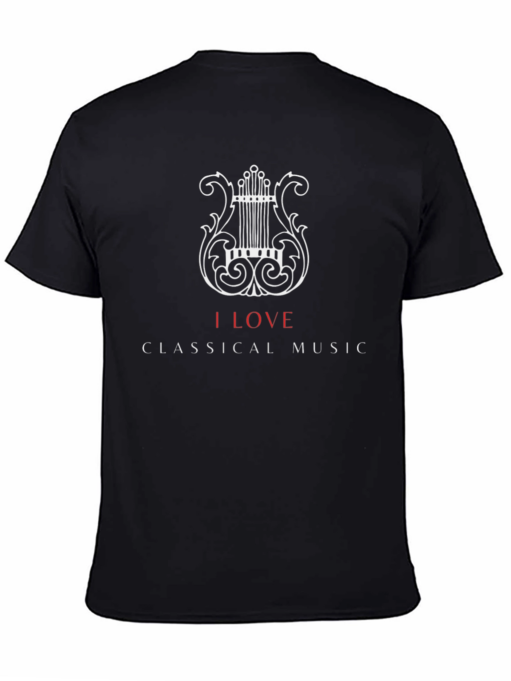 Classical Music Lover T-Shirt - Stylish Lyre Design