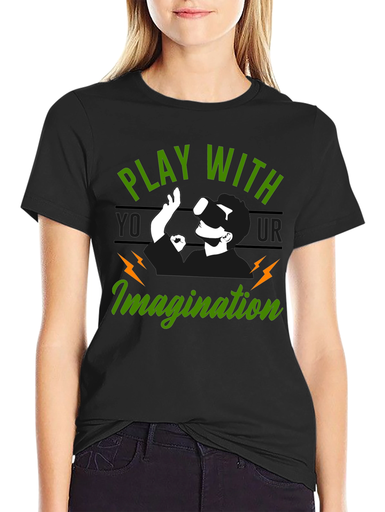 Play With Your Imagination VR Gamer Graphic Tee