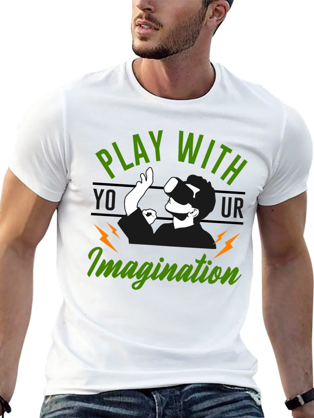 Play With Your Imagination VR Gamer Graphic Tee