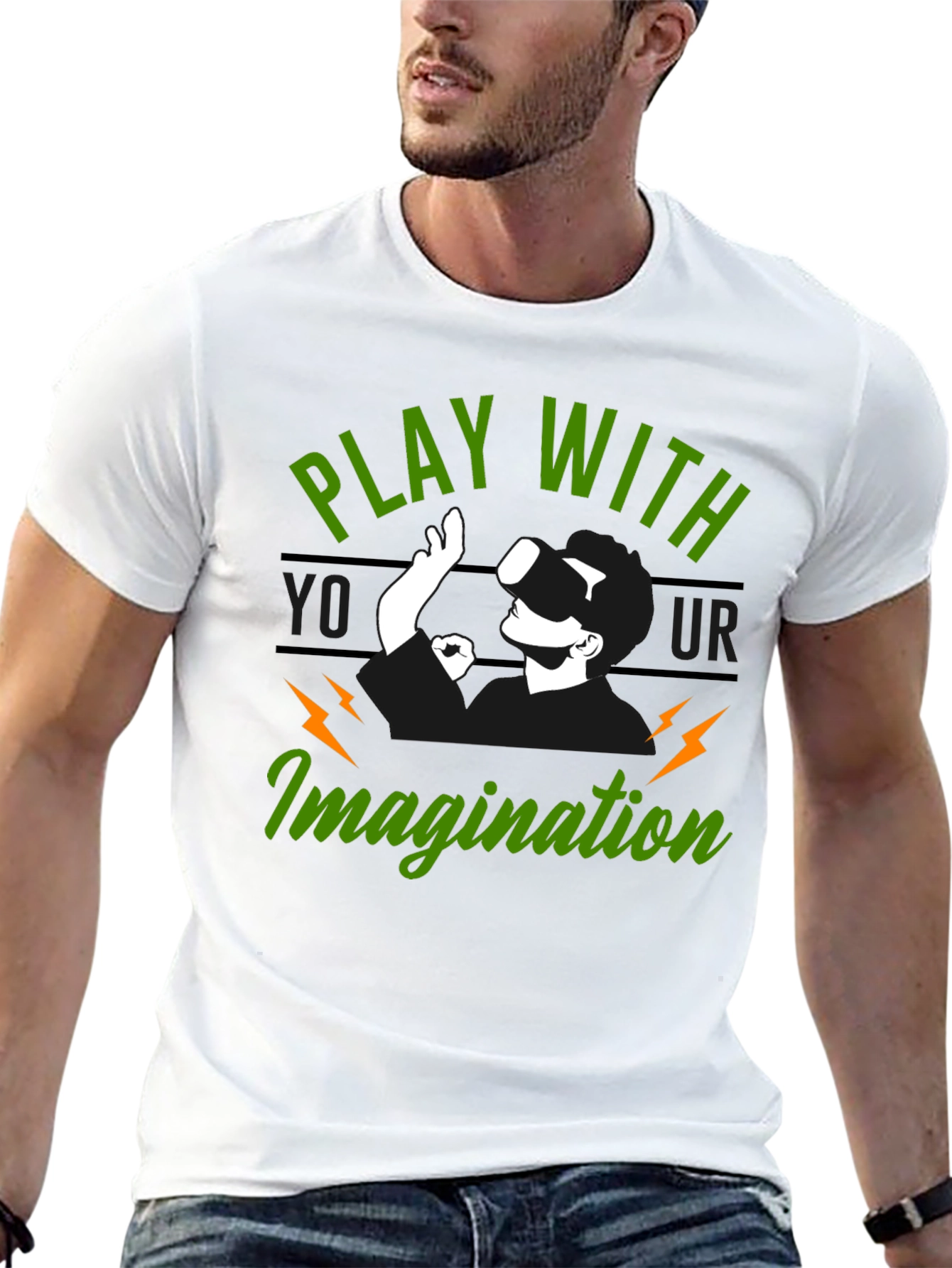 Play With Your Imagination VR Gamer Graphic Tee