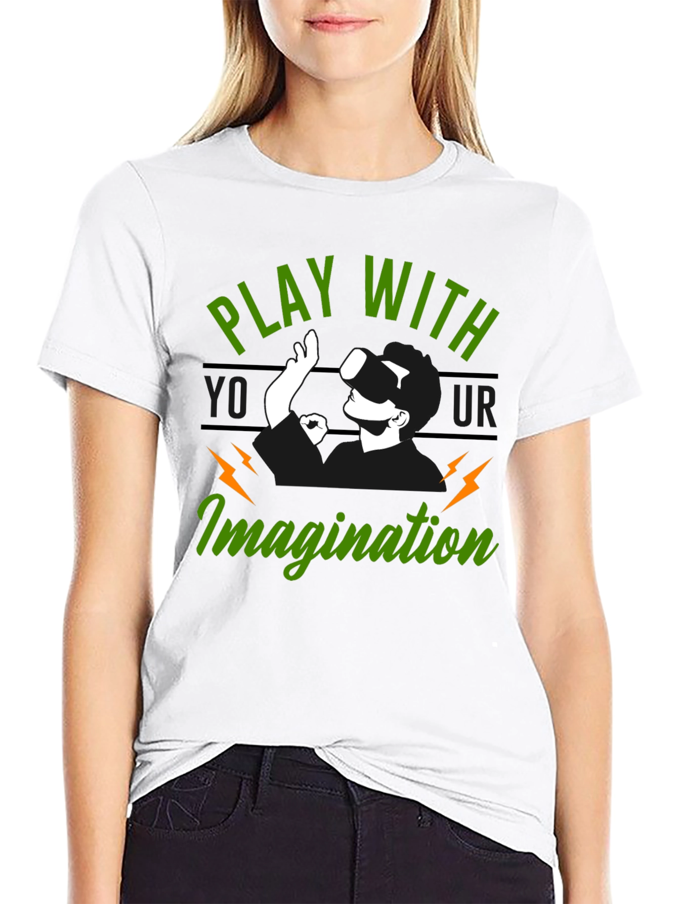 Play With Your Imagination VR Gamer Graphic Tee