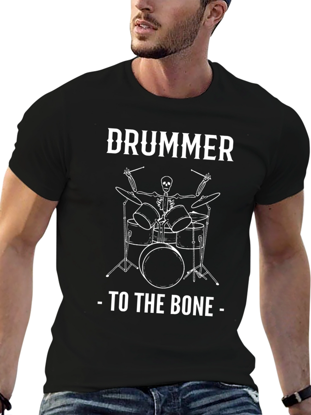 Drummer to the Bone Graphic Tee