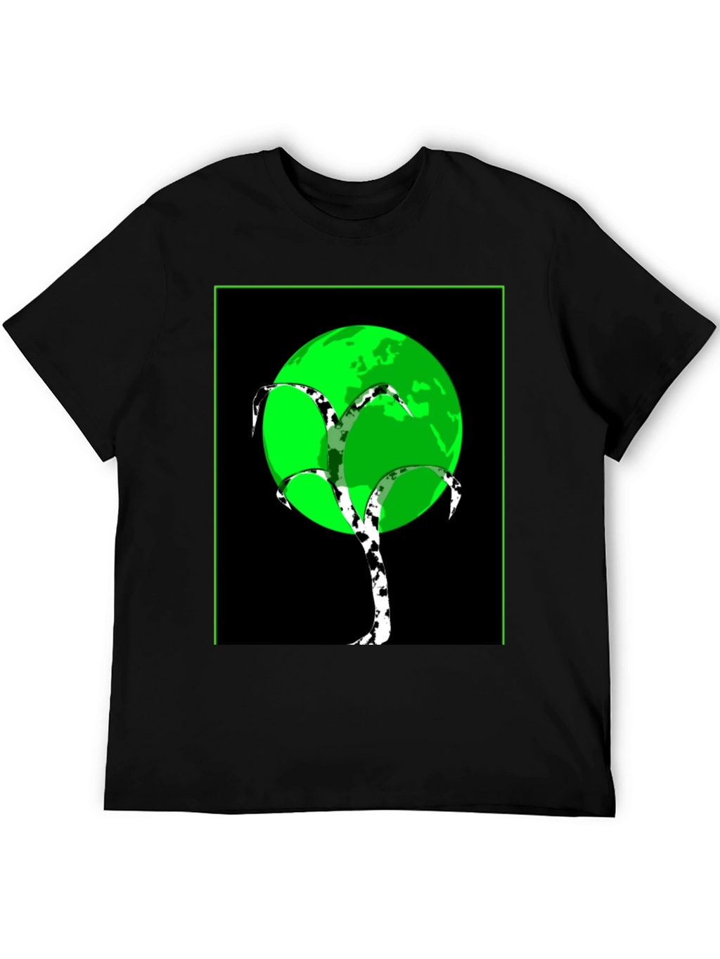 Modern Tree Design T-Shirt - Black Tee
