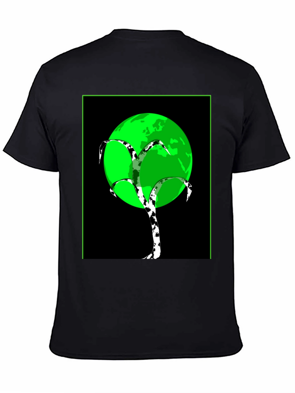 Modern Tree Design T-Shirt - Black Tee