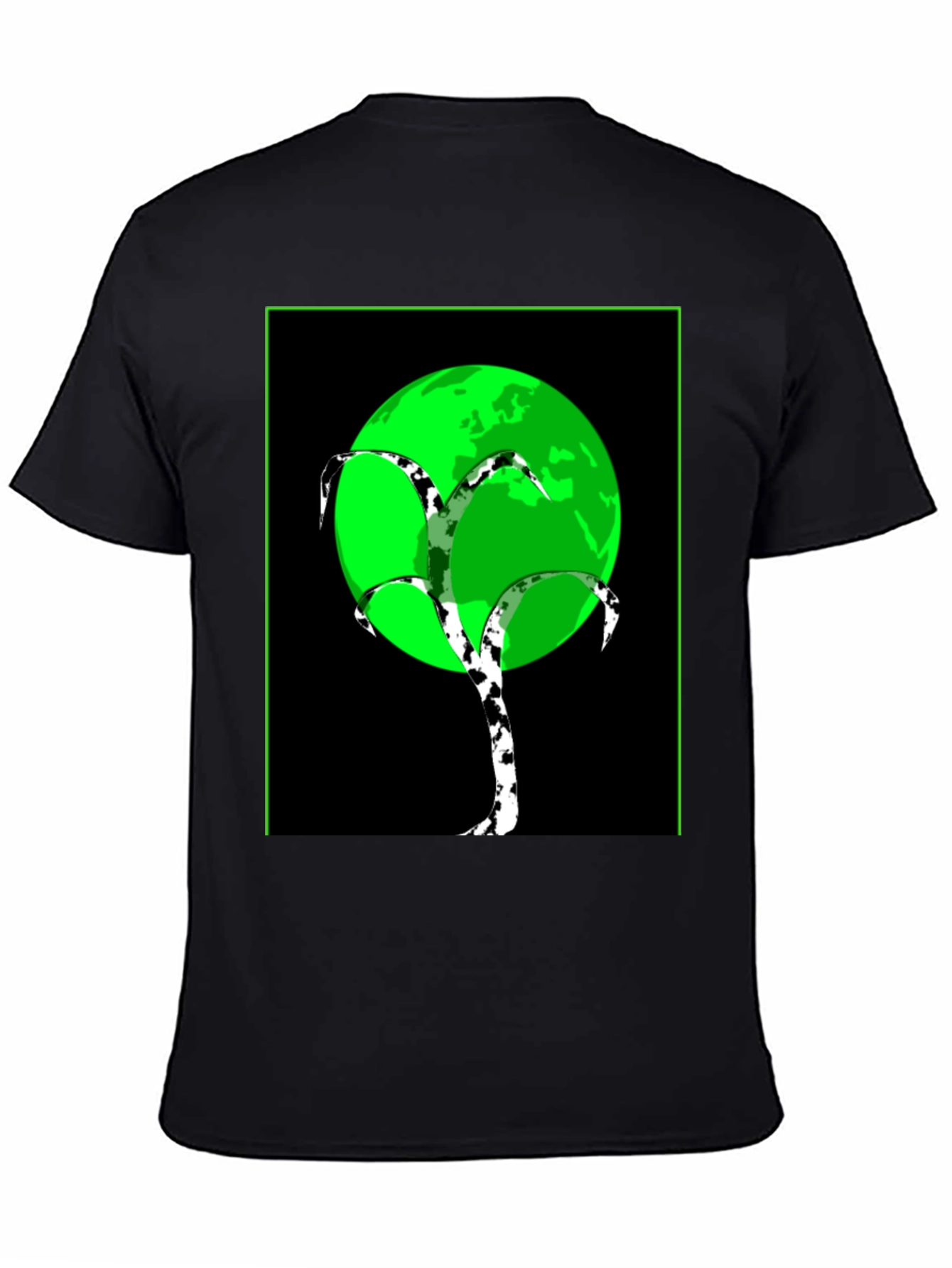 Modern Tree Design T-Shirt - Black Tee