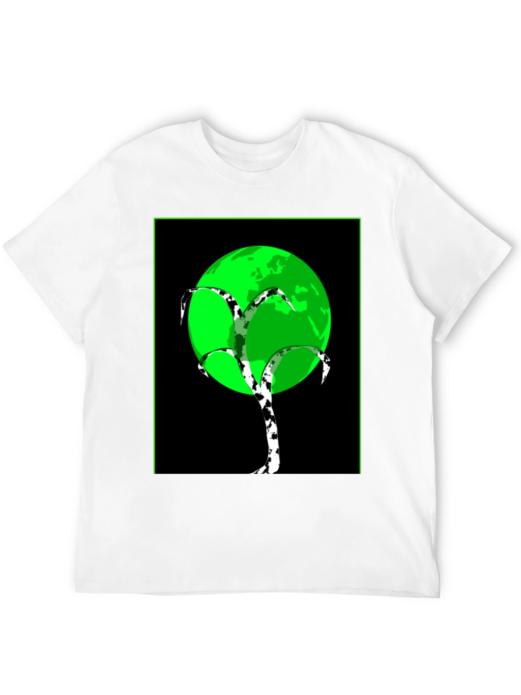 Modern Tree Design T-Shirt - Black Tee