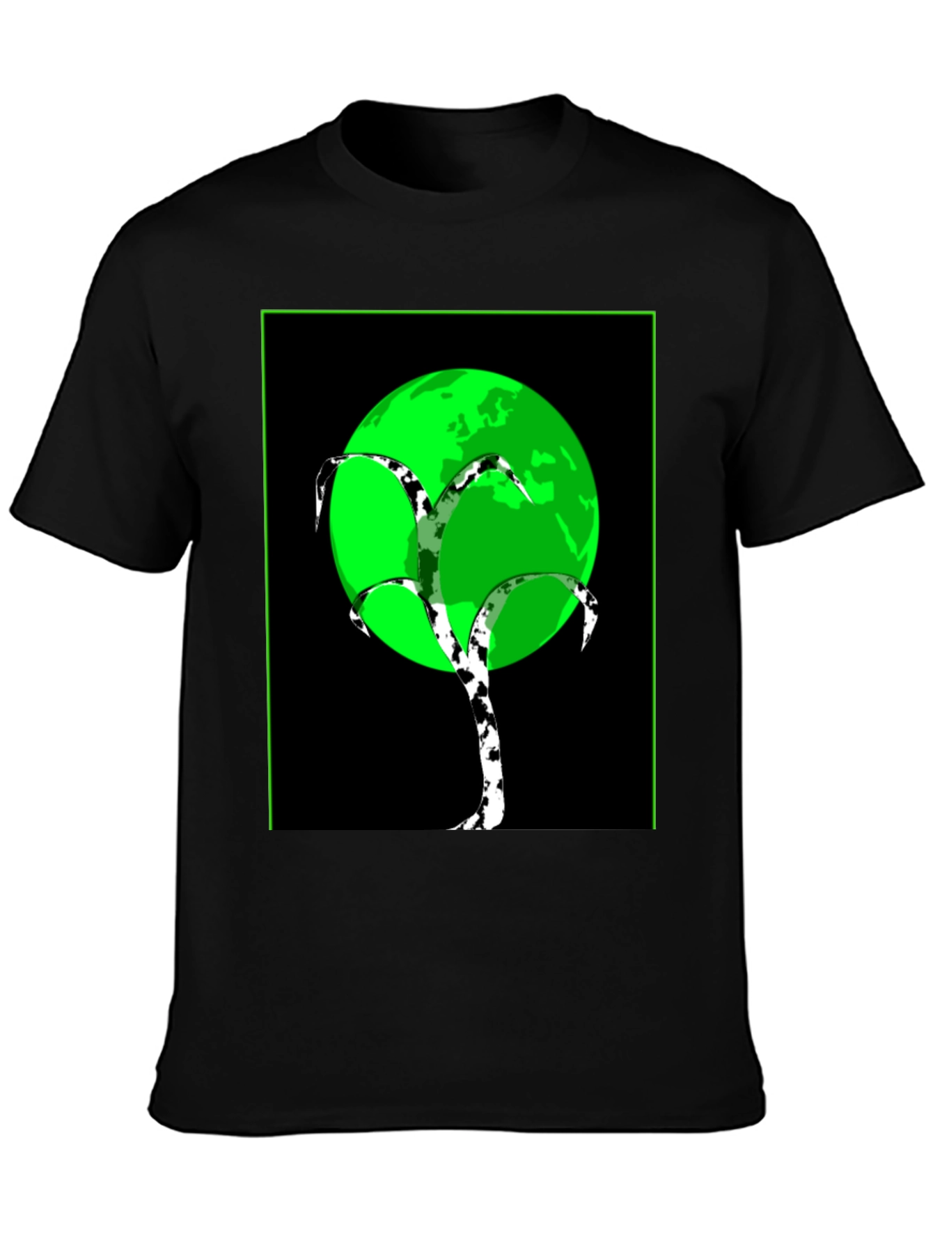 Modern Tree Design T-Shirt - Black Tee