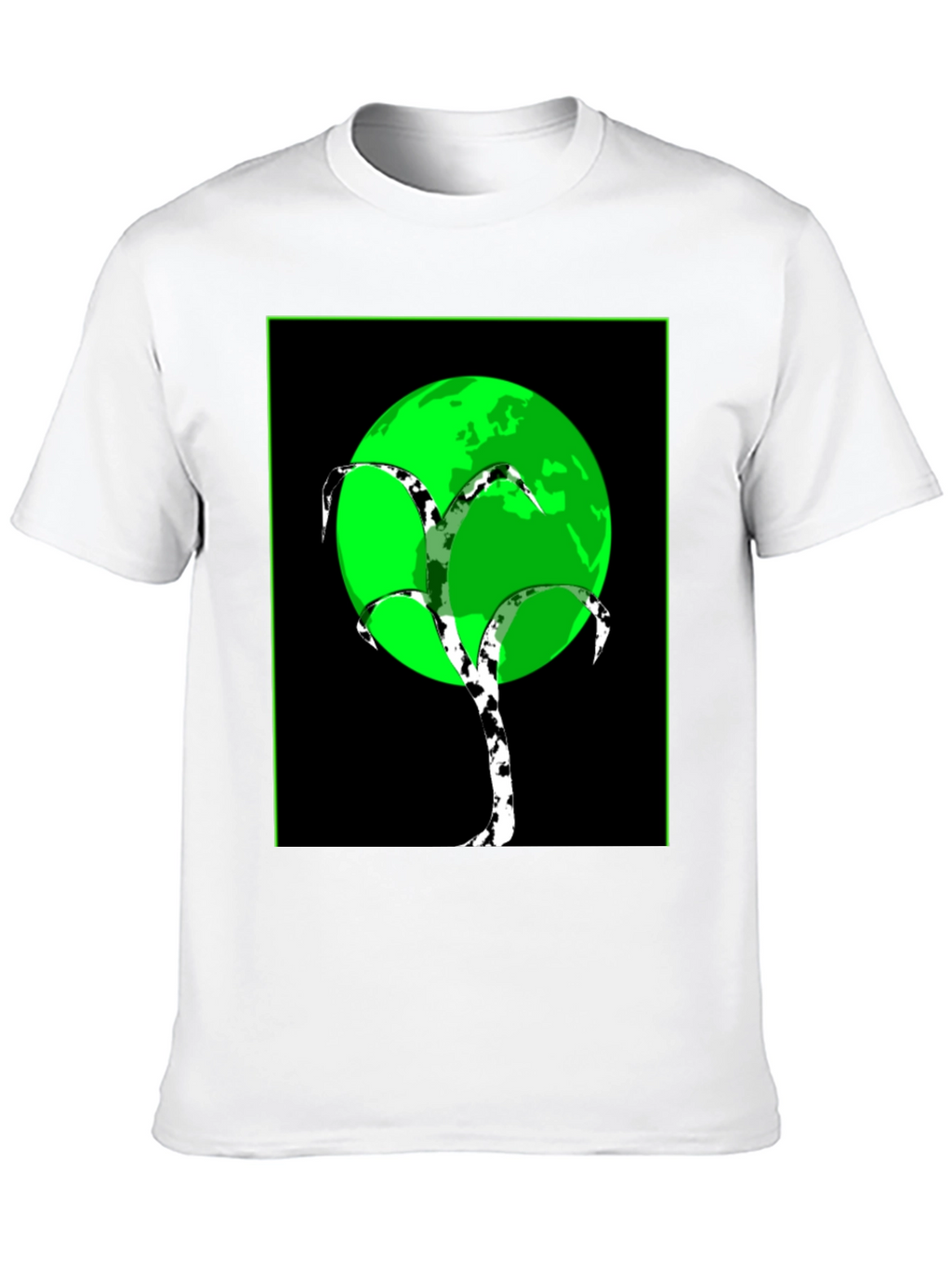 Modern Tree Design T-Shirt - Black Tee