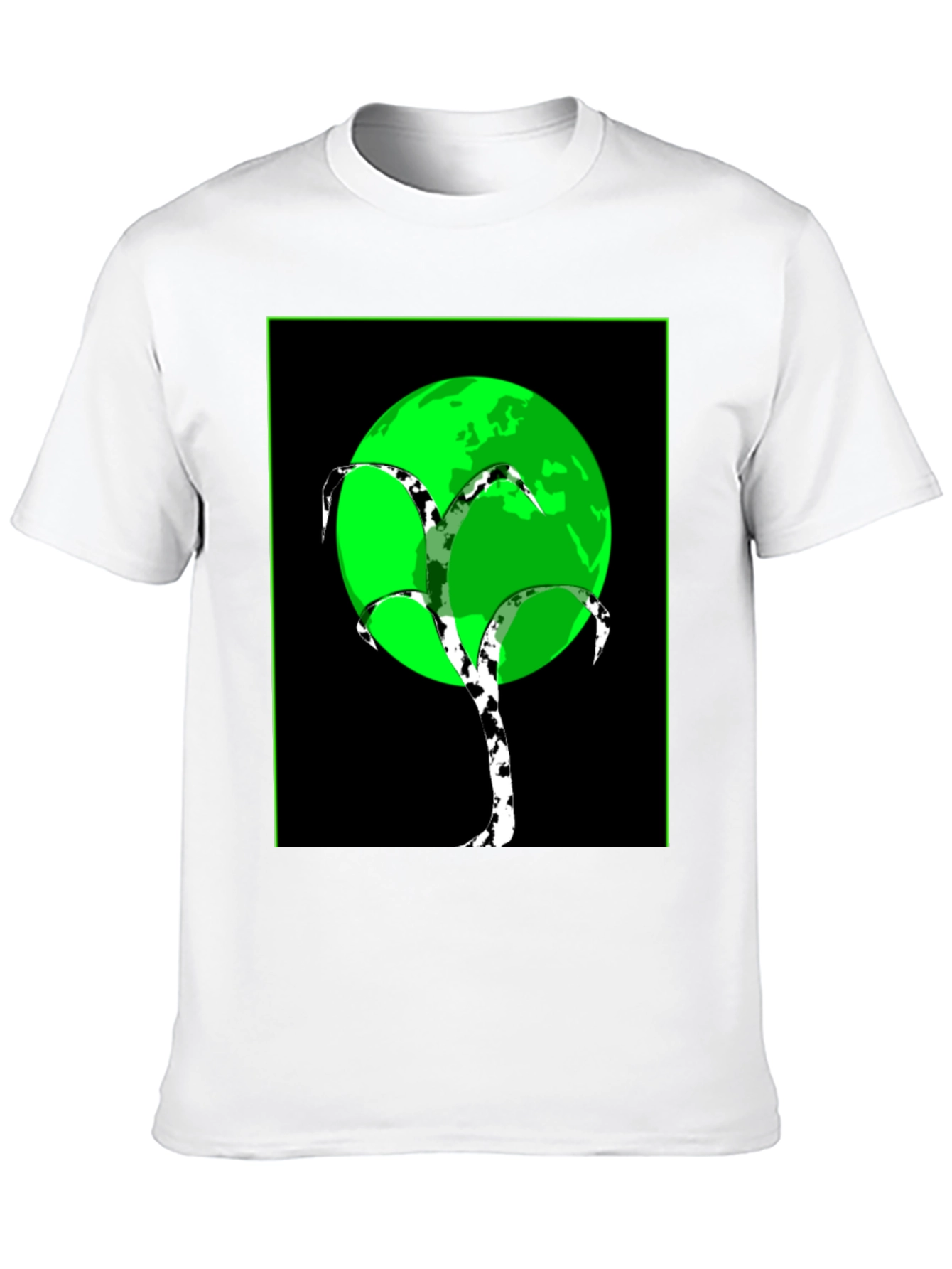 Modern Tree Design T-Shirt - Black Tee