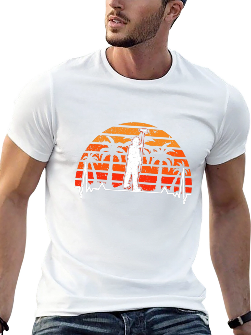 Painter at Sunset Graphic T-Shirt