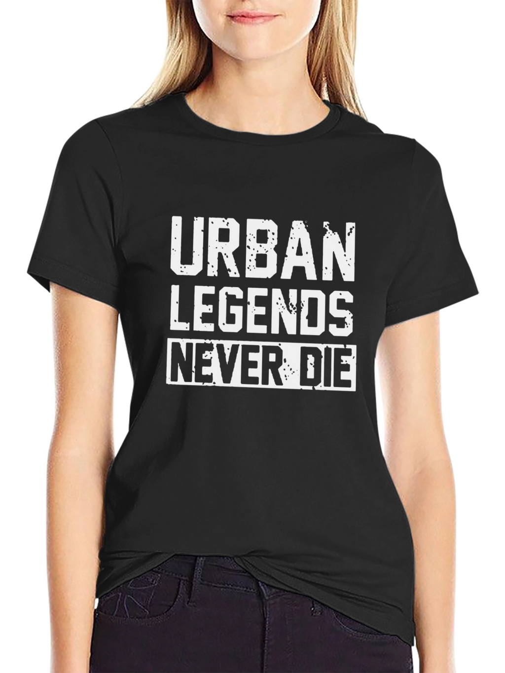 Urban Legends Never Die Black Graphic Tee